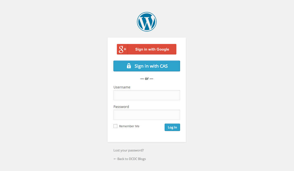 Wordpress login with UH ID button