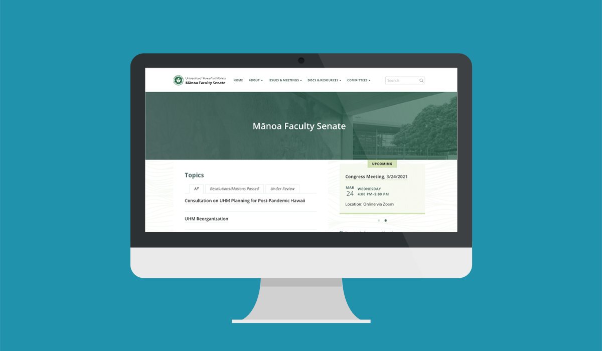 Manoa Faculty Senate home page