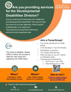 Focus Group Flier (for service providers)