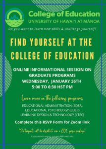 grad programs information session flyer