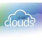 globe clouds logo
