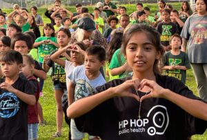 I Paʻa Ka Huewai Pawehe grant program - kids exercising