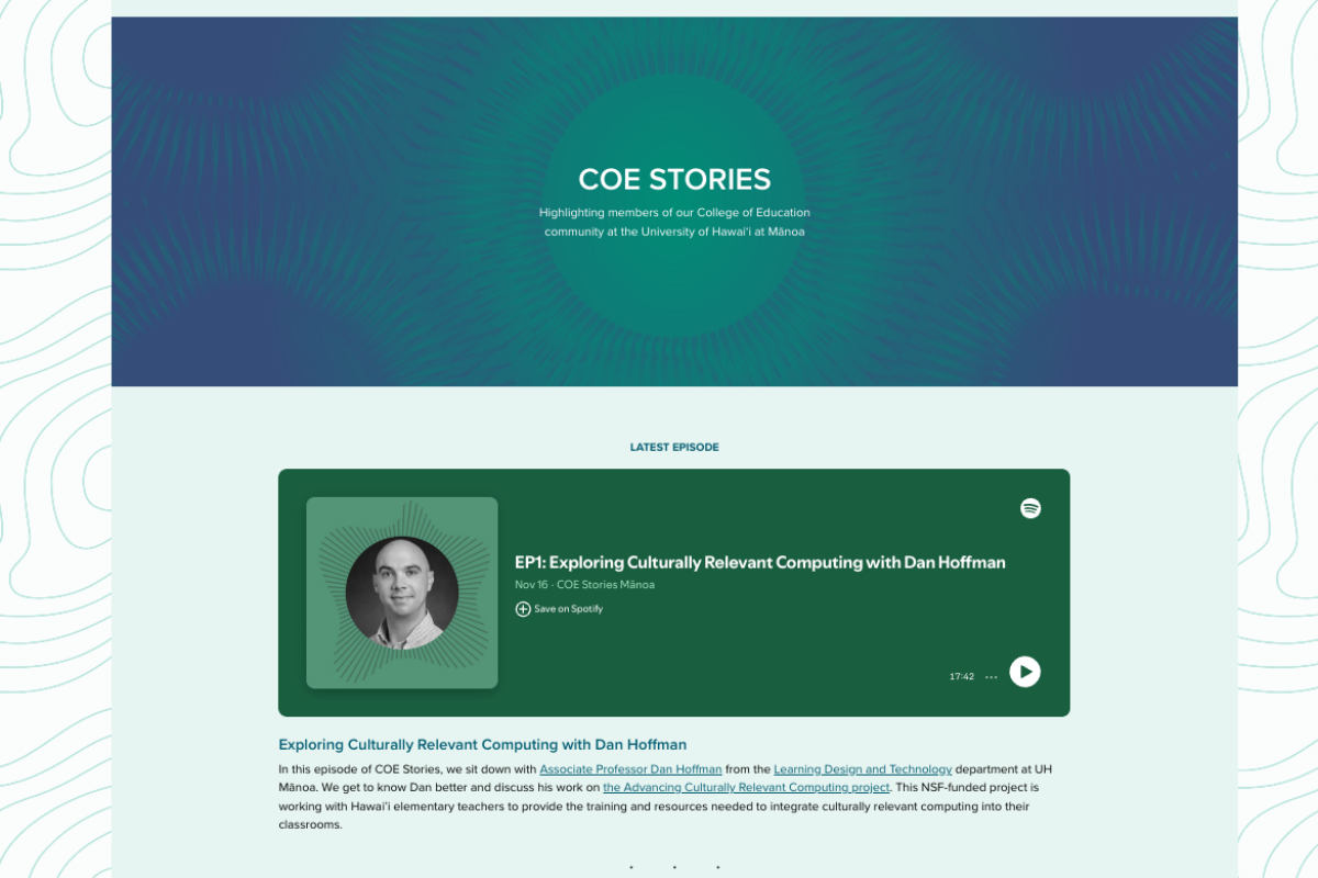 COE Stories webpage